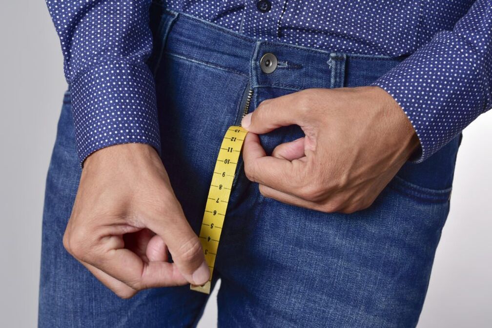 Medir el tamaño del pene después del agrandamiento